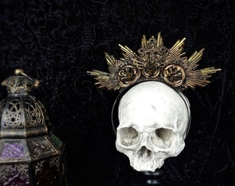 Ready to ship/ Crown "The star", fairytale, larp, goth headpiece, gothic crown, pagan crown, medusa, fantasy, cosplay, vampire, blind mask