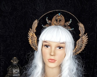 Immediately ready for delivery/ Angel Love headband, angel, wing headdress, cosplay, larp, fantasy costume, gothic, crown, religious