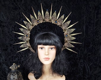 Made to order / Halo "Eve" Halo, headdress, fantasy costume, cosplay, crown, angel, vampire, gothic, pagan