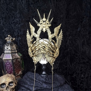Made to order/cathedral blind mask, angel, skeleton, gothic, horror, fantasy, demon, cosplay, medusa, vampire, gothic crown