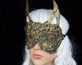 Custom-made / Blind mask "Devil's Ear" cosplay, larp, fantasy, vampire, gothic, horror, elf, headdress, crown, witch