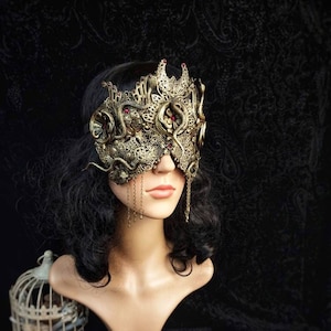 Medusa, blind mask, cleopatra headpiece, medusa costume, fantasy costume, gothic headpiece, cosplay, pagan, larp, medieval / Made to order