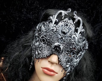 Blind mask "Gargoyle", vampire mask, gothic crown, bat mask, gothic headpiece, fantasy mask, different colors available/ MADE TO ORDER