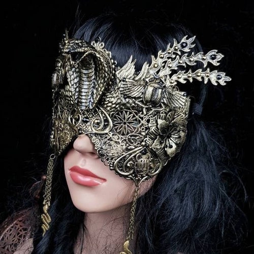 Cobra Scarab Mask Blind Mask Snake Mask Cleopatra - Etsy