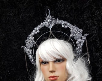 Headdress "Cernunnos" halo, halo, pagan, shieldmaiden, gothic, celtic, crown, fantasy, medusa / made to order