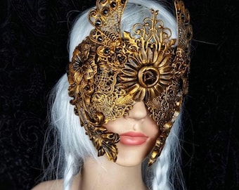 Made to order / Blind mask "Gladiator" warrior, shieldmaiden, fantasy costume, cosplay, Medusa, headdress, crown, Goth, witch