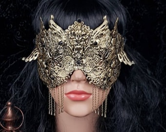 blind mask "Art Nouveau" cosplay costume, vampire, fantasy, goth crown, burlesque