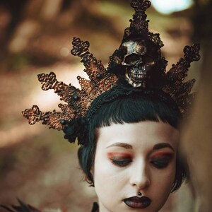 Goth crown Assassin Crown with skull and chains available in different colors and Style Warrior Headpiece