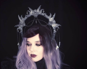 Halo Vampire, Halo Headband, Gothic headpiece, gothic headdress, holy crown, goth crown, Gothic Crown / Made to order