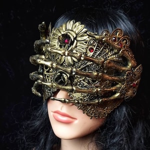 blind mask "skeleton hand" gothic crown, cosplay, medusa costume, Voodoo, vikings shieldmaiden, Halloween mask, devil mask, accessories