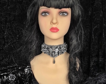 Vespera Choker | Gothic Bat Choker | Vampire Collar | Sacred Gothic Jewelry | Cosplay Costume | Handmade Wearable Art | Made to order