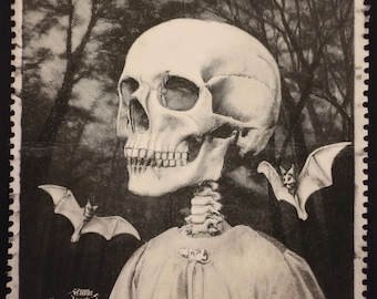 Gothic image, skull, clip art, spooky, horror, dark art, digital art, junk journal, scrapbooking, postcard, home decor, sticker