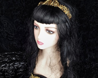 Ready to ship / Medusa Cleopatra Crown & Hair Comb, Cobra, Snake, cosplay, larp, witch, fantasy costume, Moon Queen, shieldmaiden