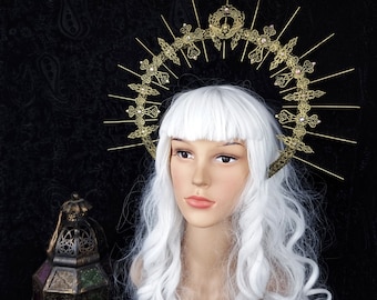 Halo "Angel" headdress, cathedral, sacred, horror, fantasy, vampire, angel, cosplay blind mask/made to order