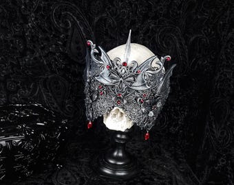 Made to order / Mask blind optics "Vampire bloody tears" cosplay, bat, gothic crown, fantasy, bat, witcher, witch