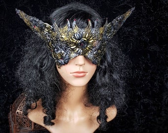 Blind mask "Elf Ears" fantasy costume, cosplay mask, larp, witch, vampire, fairy, goth crown,