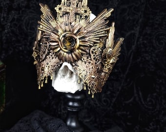 Made to order / blind mask "Star shine" blind optics, fantasy costume, religious, angel, gothic crown, cosplay, vampire, sacred