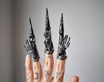Creepy claws, gothic finger claws, goth crown, medusa costume, gothic headpiece, cosplay, blind mask / Made to order