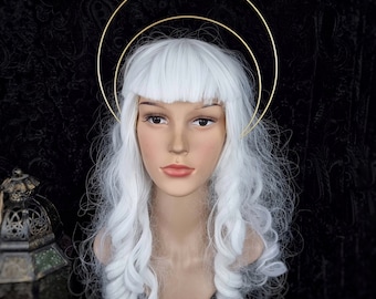 Ready to ship immediately / Material metal headband halo 2 rows in gold, wedding, angel costume, cosplay, larp, halo