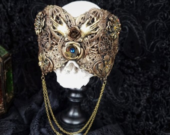 Made to order/ blind mask "Holy Hands" blind optics, fantasy costume, religious, angel, gothic crown, cosplay, vampire, sacred