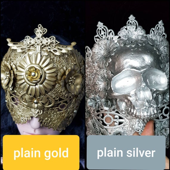 Goth crown Assassin Crown with skull and chains available in different colors and Style Warrior Headpiece
