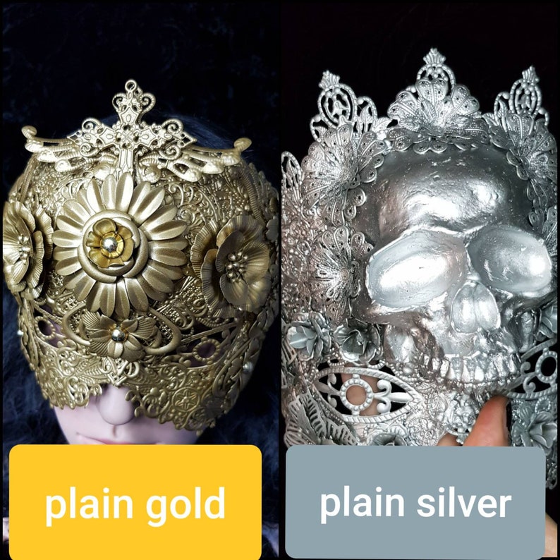 Goth crown Assassin Crown with skull and chains available in different colors and Style Warrior Headpiece