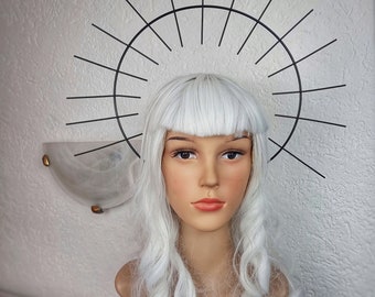 Ready to ship immediately / Material metal headband halo in black, wedding, angel costume, cosplay, larp, halo