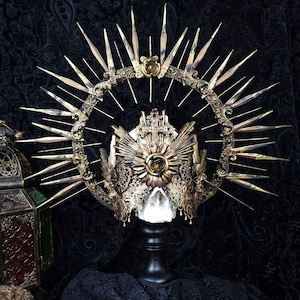 Set Dornen König Heiligenschein & Blinde Maske, Krone, Kopfschmuck, cosplay, larp, fantasy, gothic, horror / Anfertigung nach Auftrag Bild 7