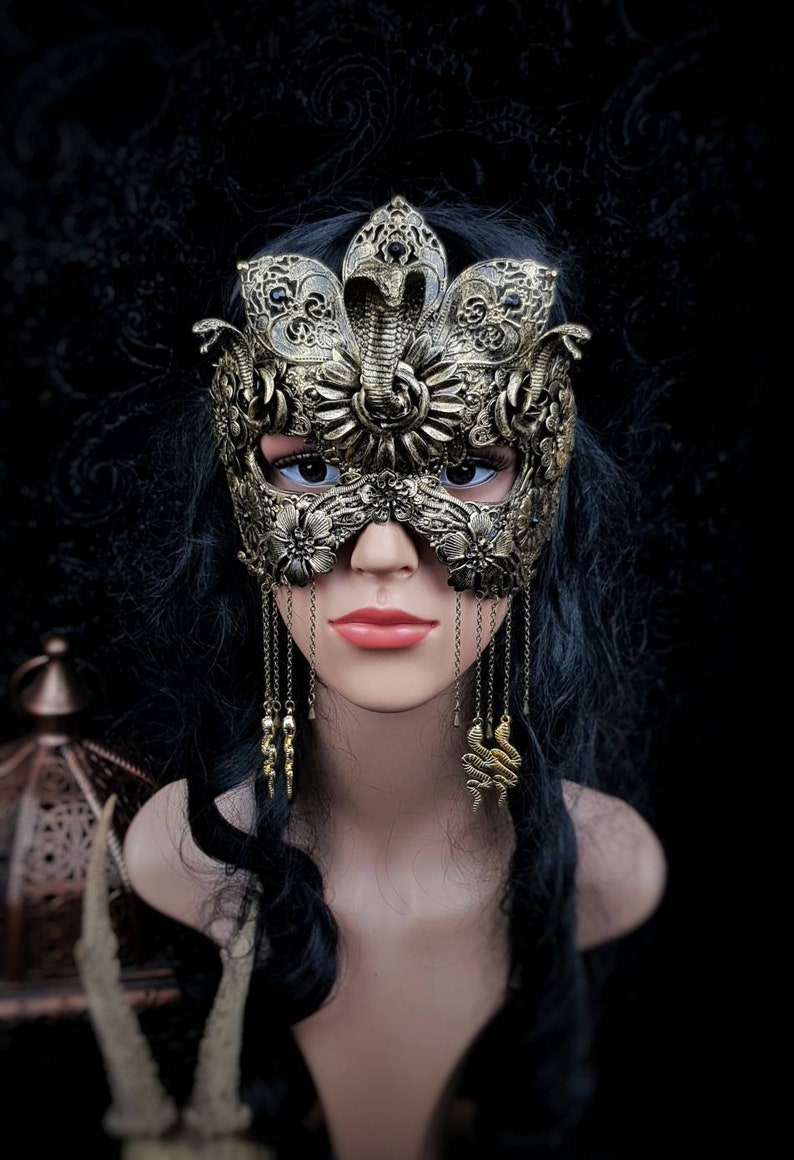 Cleopatra mask Snake mask Medusa costume Cleopatra Headpiece blind mask fantasy costume available in different colors