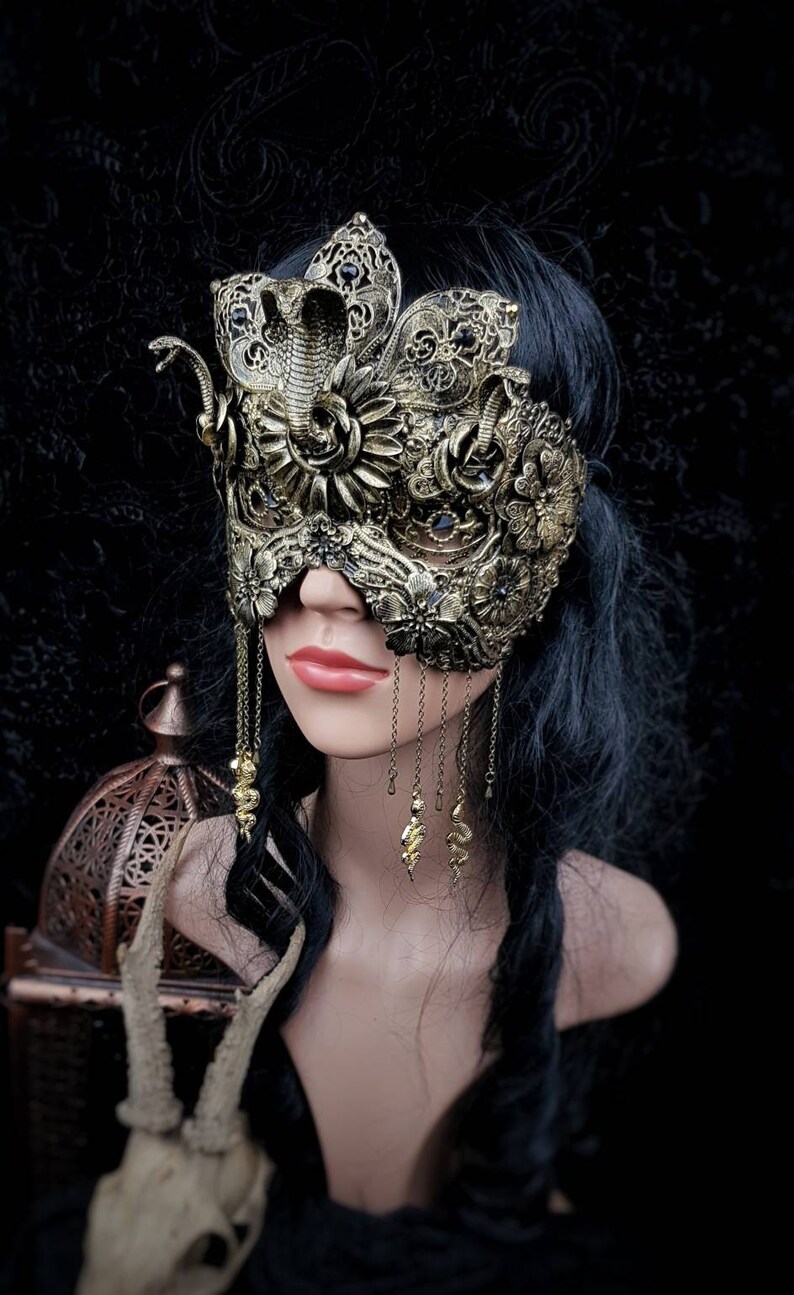 Cleopatra mask Snake mask Medusa costume Cleopatra Headpiece blind mask fantasy costume available in different colors