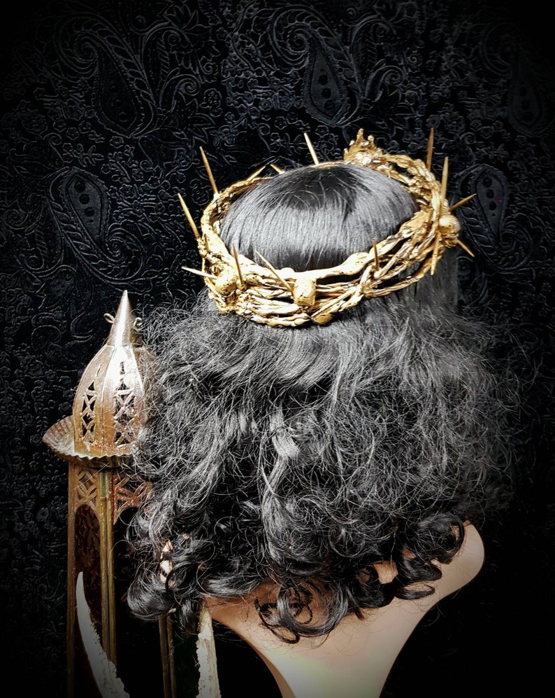 Made to measure / thorns crown, cosplay, gothic, larp, fantasy, religious, pagan, costume, horror, king image 7