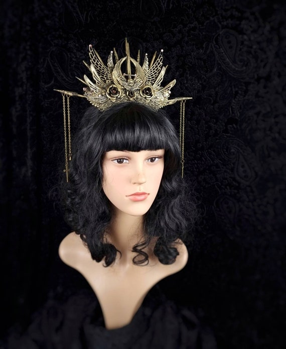 Crown "Angel Sword Warrior" cosplay, larp, fantasy costume, headdress, gothic, vampire, sacred, halo, witch / made to order