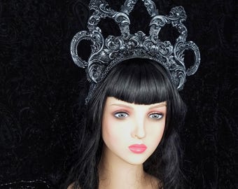 Headdress "Elysium" gothic crown, holy, church, cosplay, larp, vampire, fantasy costume, religious / Made to order