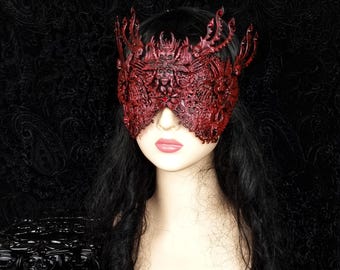 Ready for shipping / Spider blind mask "Spider dust", fantasy costume, gothic crown, horror, Cosplay, vampire, headdress, witch