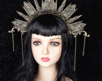 Made to order / Cathedral headpiece "St.Maria", cosplay crown, fantasy costume, gothic, religious, vampire, holy crown