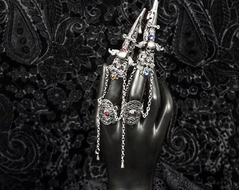 Anfertigung nach Auftrag / Fingerkrallen & Ringe "wisdom" fantasy kostüm, gothic claws, vampir kostüm, cosplay, fledermaus krallen, pagan