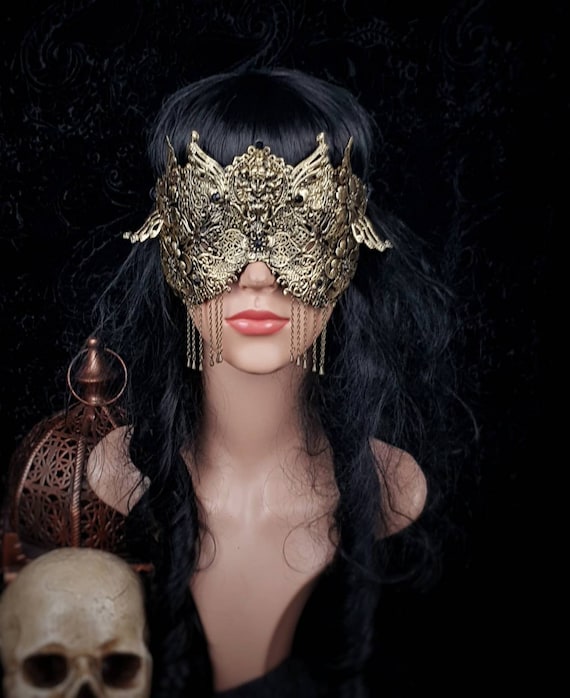 Art nouveau blind mask goth crown baroque mask gothic Etsy