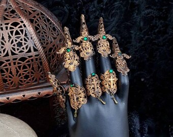 Finger claws "Crucified", armor, gothic headpiece, gothic crown, medusa costume, goth crown, metal claws, blind mask, cosplay/ Made to order