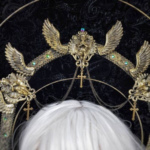 Big Halo Angel Cathedral Wings Halo, Gothic Crown, Gothic Headpiece ...