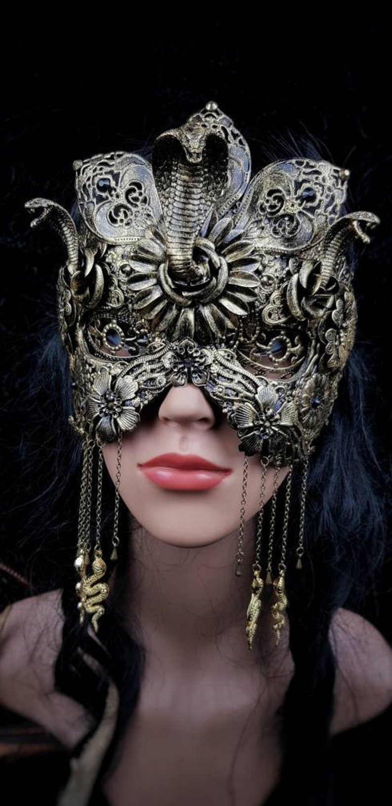 Cleopatra mask Snake mask Medusa costume Cleopatra Headpiece blind mask fantasy costume available in different colors