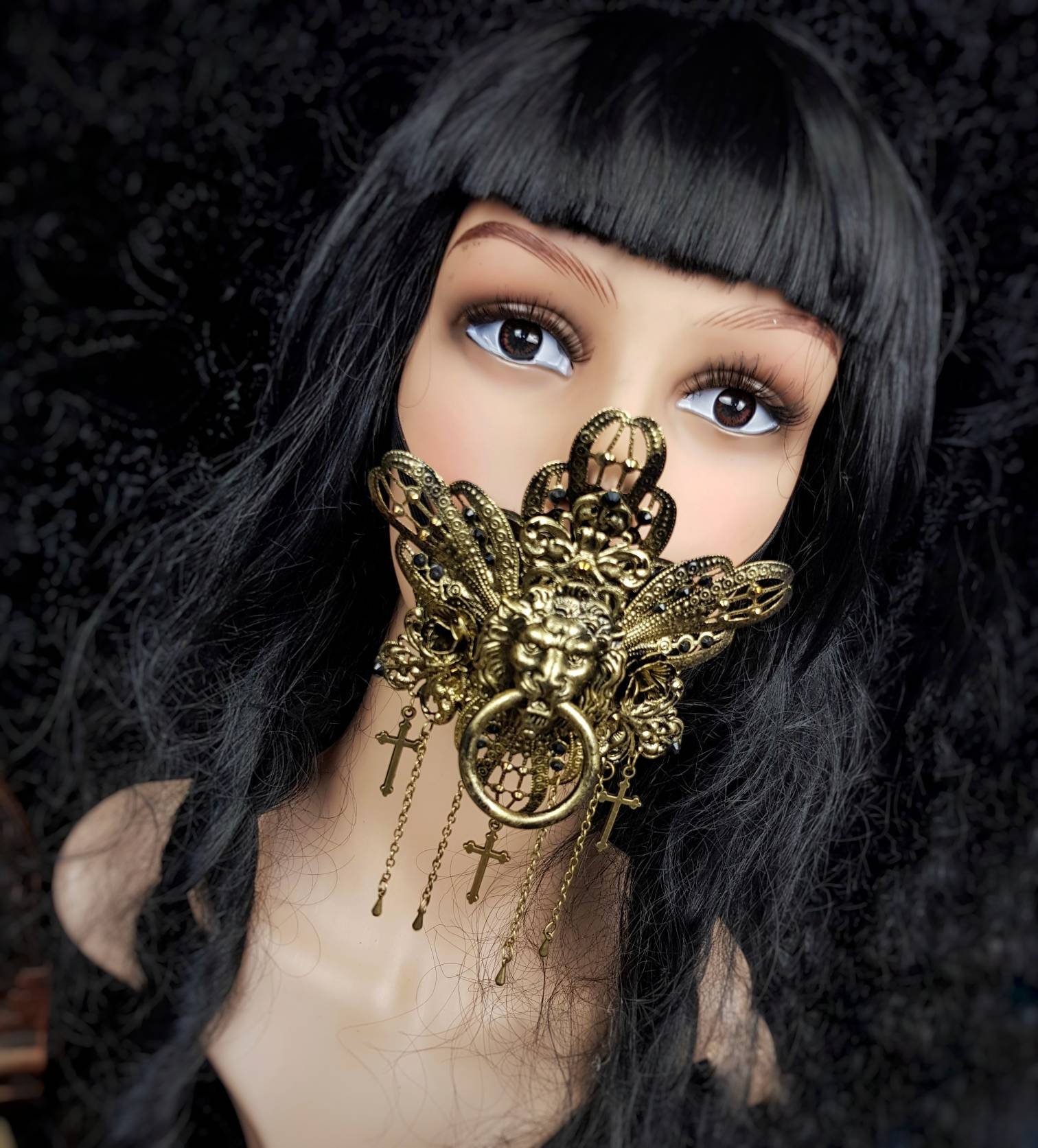 King Lionheart Jaw Mask, Mouth Mask, Mouth Patch, Gothic Mask