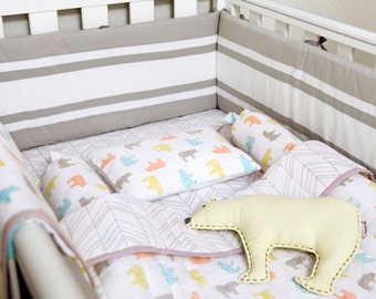 Curious Bear Baby Bedding Crib Gift Set Baby Bedding Gender Etsy