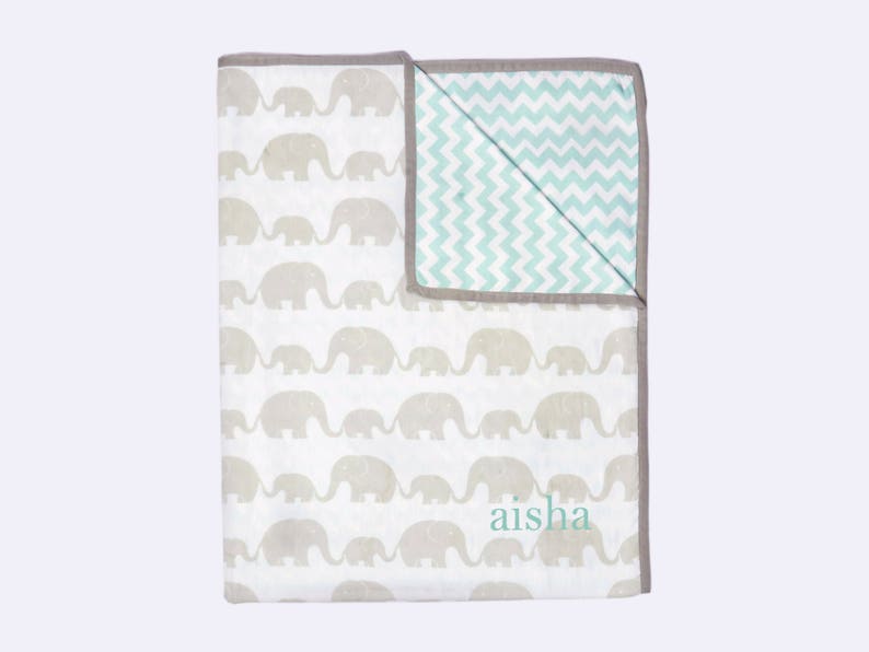 Elephant Parade Organic Cot Bedding Set Custom Nursery Crib Etsy