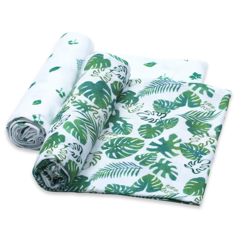Bamboo Muslin Swaddles Tropical Vibes Only set of 2 Etsy