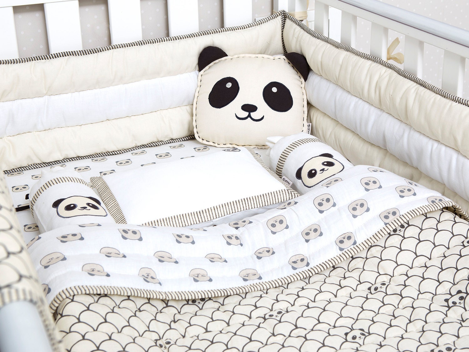 Panda Animal Planet Set Sábanas Cama Individual, copripiumino