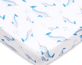 narwhal crib bedding