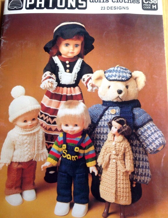 10-20 Inch Doll Vintage Patons Doll Knitting Pattern