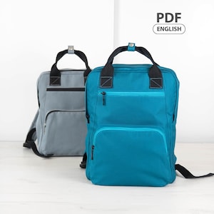 Ezra Backpack Sewing Pattern & Tutorial, Unisex Rucksack for School and Travel - Instant Download PDF