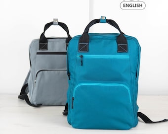Ezra Backpack Sewing Pattern & Tutorial, Unisex Rucksack for School and Travel - Instant Download PDF