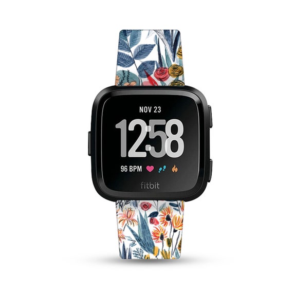 floral fitbit versa band